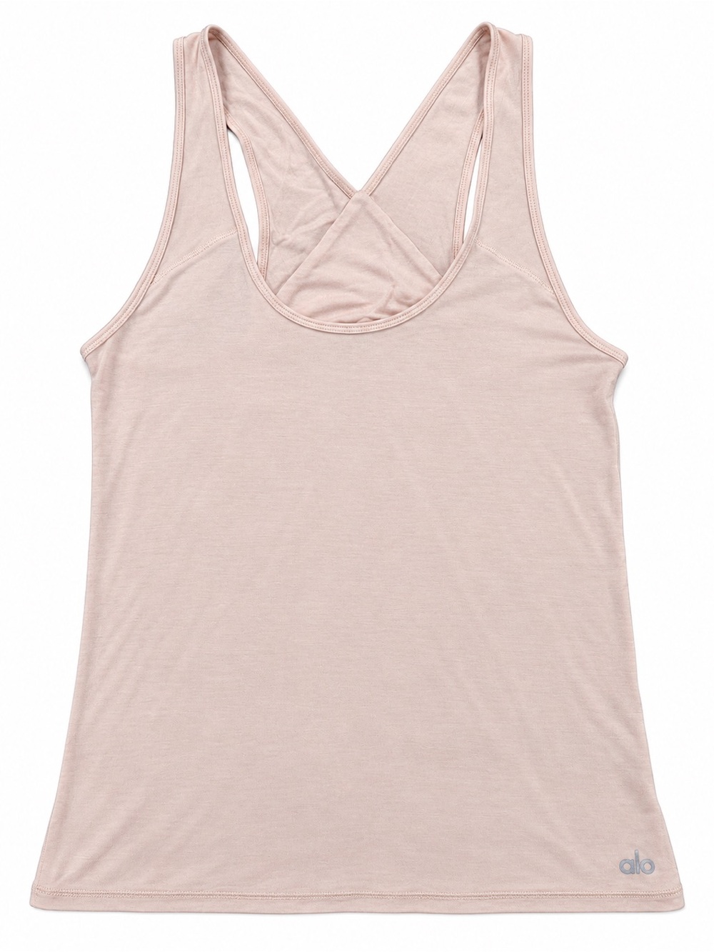ALO Yoga Light Blush Cross-Back Tank Top
